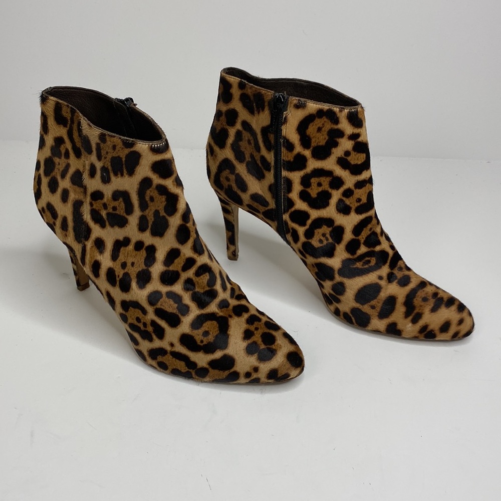 J. CREW Leopard Print Booties with Stiletto Heel size 10 - Picture 3 of 7